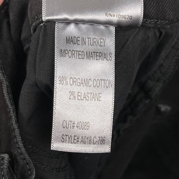 Agolde‎ Sophie High Rise Skinny Crop Jeans Harlow Destructed Size 32 Grunge Emo - Picture 13 of 16